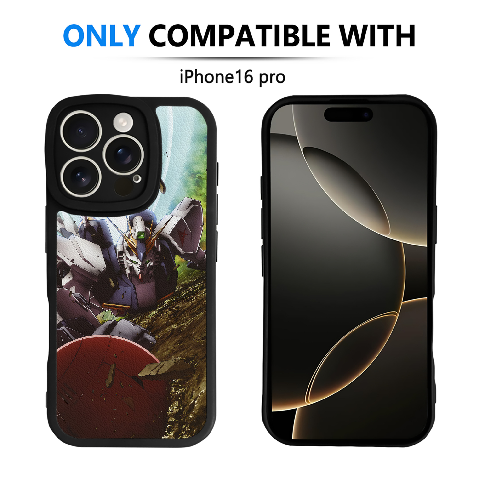 （画像用） 機動戦士ガンダム Mobile Suit Gundam 【iPhone 16シリーズ対応】シリコンスマホケース（レザー調） 材質：シリコン